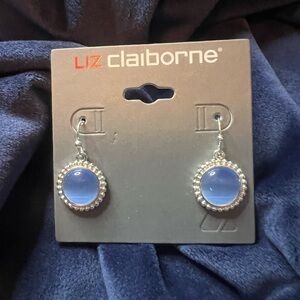 Liz Claiborne Silver and Blue Earrings